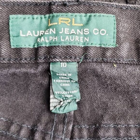 Lauren Jeans Co. size 10 MODERN BOOTCUT high waisted Jean, Black - Picture 4 of 5